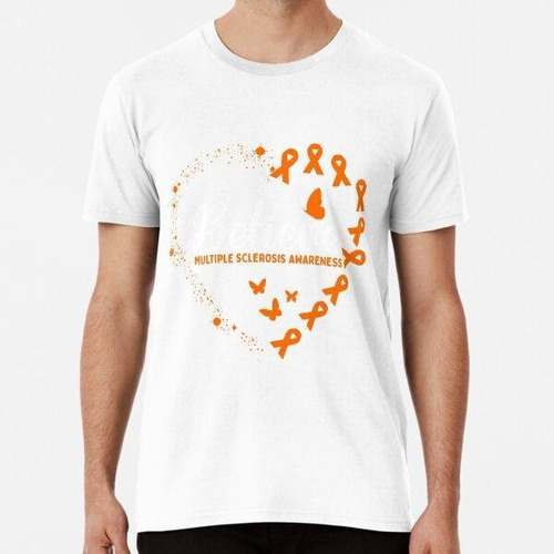 Remera Orange Butterfly Multiple Sclerosis Awareness Algodon