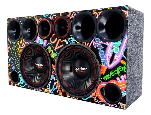 comprar Caixa Trio Som Automotivo Carro Completa Sub 4 Corneta 2 Tw