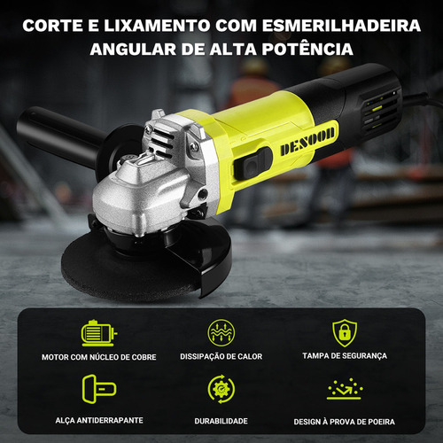 Esmerilhadeira Lixadeira Angular Profissional 750w Desoon
