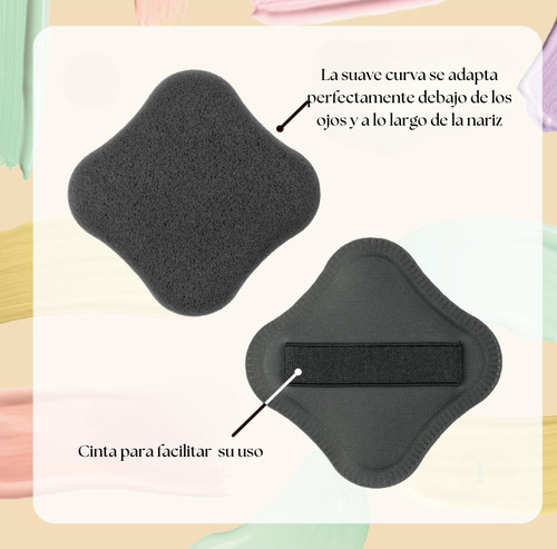 Esponja De Maquillaje Y Polvo Kai Rombo Aplicación Perfecta Negro Mediana