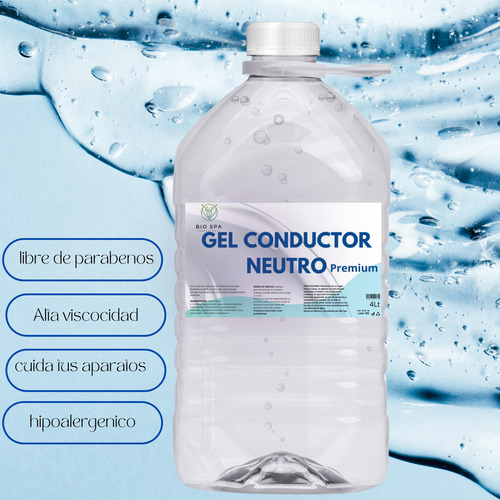 Gel Conductor Neutro 4 Litros Premium Para Aparatologia