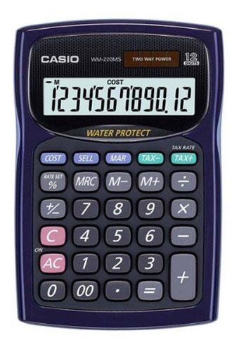 Calculadora De Sobremesa Casio Wm-220ms-bu Azul
