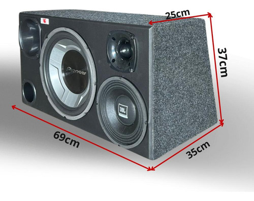 Caixa 4 Vias Pioneer 12'' Ts-w3060br + 8px + Unt400 + Und400