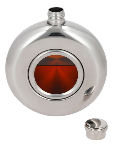 Licorera Con Centro Transparente De 5 Oz Color Plata