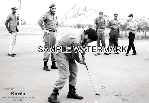 Che Guevara Y Fidel Castro  Golf  Foto Firmada -ver Info -a1