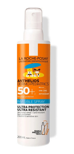 Protector solar  para niños La Roche-Posay  Anthelios Dermopediatrics 50FPS  en spray 200mL