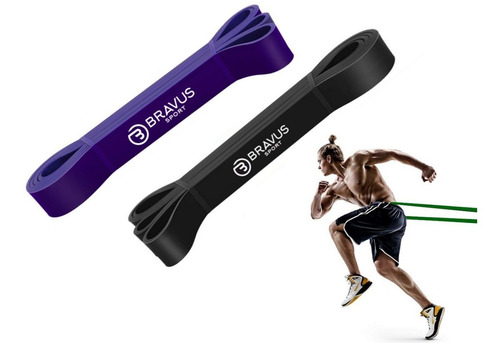 Super Band Media E Forte Borracha Crossfit Barra Fixa Bravus