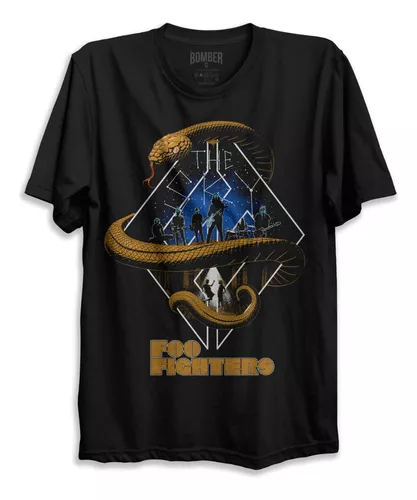 Camiseta Banda Foo Fighters The Sky Tour Brasil 2023 Bomber Rock