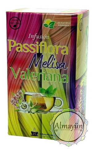 Té Passiflora, Melisa, Valeriana 25 Bolsitas