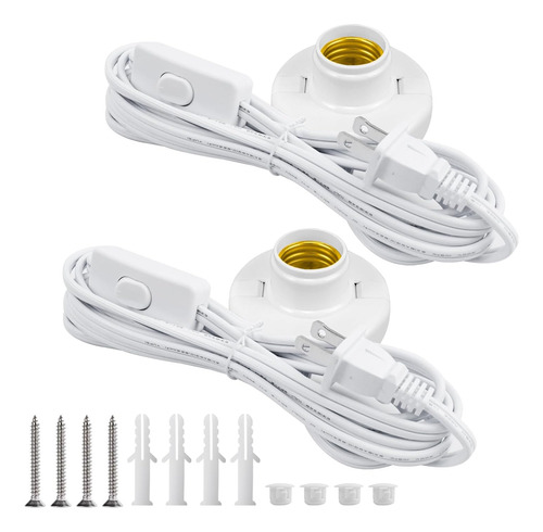 Base Extensión Luz Colgante 9.8 Pies Interruptor Lámpara Esc