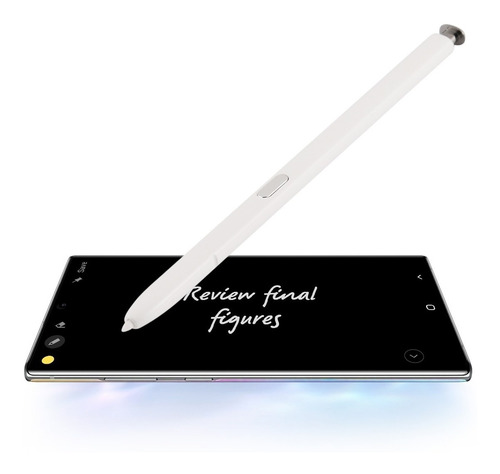 Pluma Stylus Genérica Compatible Galaxy Note 10 Blanco Plus