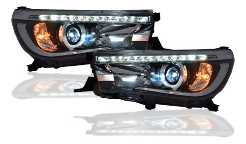 Par Faros Principales Con Drl Toyota Hilux Diesel Platinum