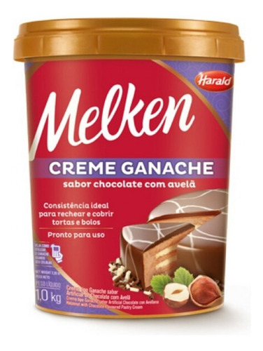 Creme Ganache Chocolate Com Avelã Melken Harald Balde 1 Kg