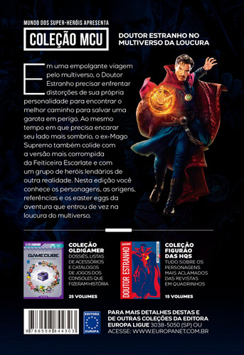 Coleção MCU - Dr Estranho no Multiverso da Loucura, de Editora Europa. Editorial Editora Europa, capa mole em português, 2022