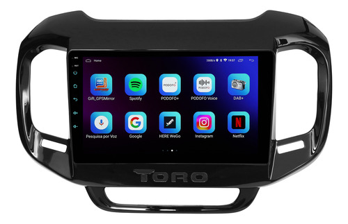 Multimidia Fiat Toro Android Carplay 2gb 64gb Wifi Cam 9p