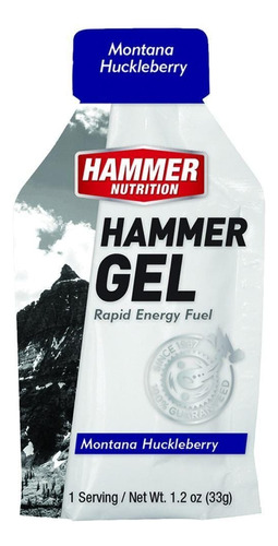 Hammer Gel 33g Energético Con O Sin Cafeína Sabor Montana Huckleberry