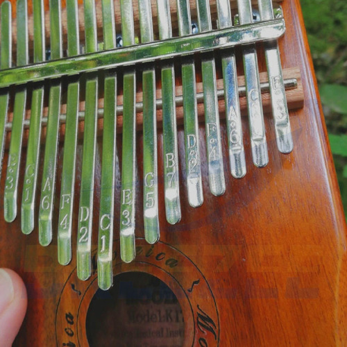 Kalimba Piano Pulgar 17 Teclas Instrumento Musical Madera Color Café