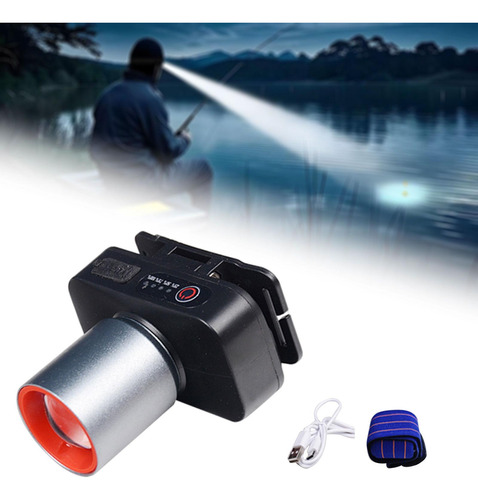Linterna Frontal Led Impermeable Con Enfoque Ajustable Para