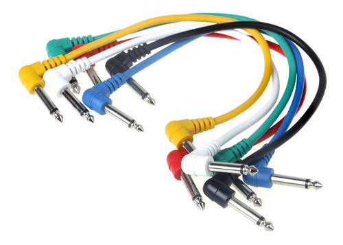 Cable De Conexión Colorido Para Guitarra, 6 Unidades, Efecto