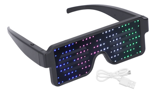 Óculos Luminosos Led Glowing Dynamic 4 Colorful Up Usb
