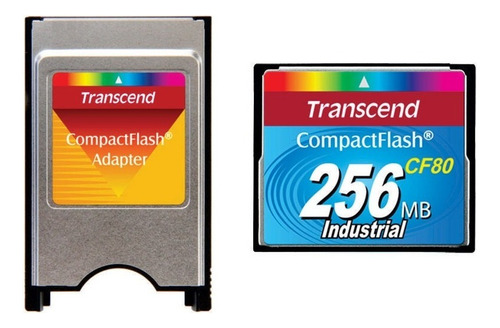 Kit Compactflash Cf Transcend 256mb 80x Com Adaptador Pcmcia