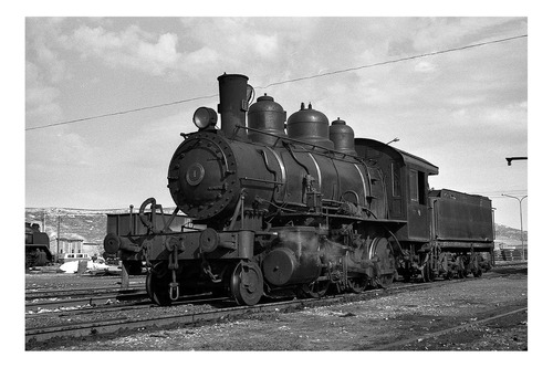 Vinilo 80x120cm Locomotora Trenes Ferrovias Anden Viaje P5