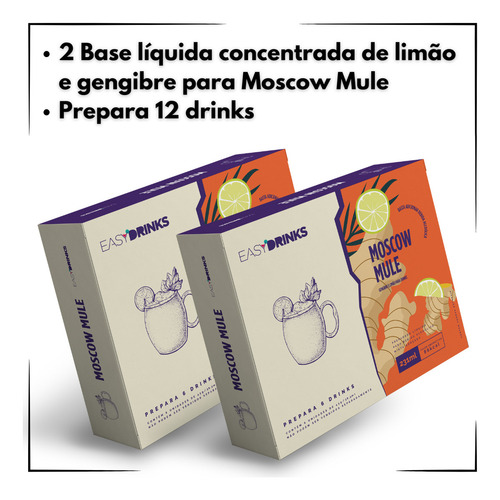Vodka Smirnoff 600ml + Kit Drink Moscow Mule Easy Drinks