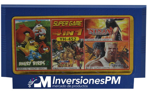 Cassette Super Video Juego Nintendo 4 Juegos En 1 100% Nuevo