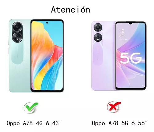 Funda For Oppo A78 4g Lujo Suave Carcasa Y 2 Micas