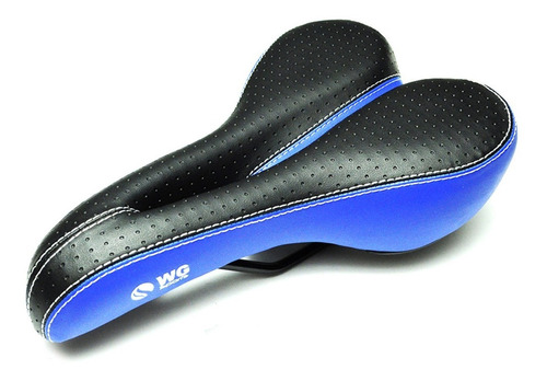 Selim Bicicleta Wg Sports Banco Vazado Bike Mtb Cores Cor Preto/Azul