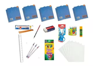 5 Cuadernos Profesionales Monky + Kit De Utiles Escolares¡¡