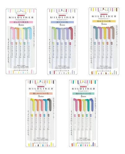 Zebra Mildliner Juego Completo 25 Colores Vibrantes Ide...