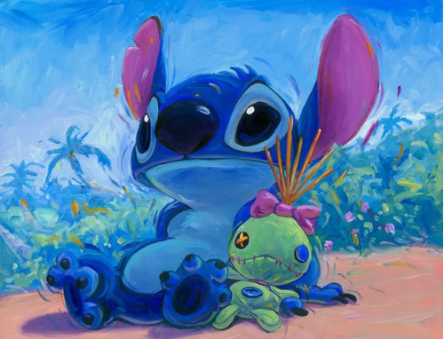 Juego Completo De Pintura Disney Stitch 5d Diy Diamond -7