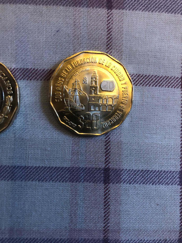 Moneda 20 Pesos Conmemorativa Puerto Veracruz