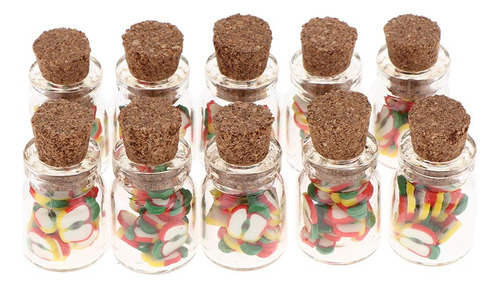 10pcs De Botellas De 1:12 Con Comida, Chips