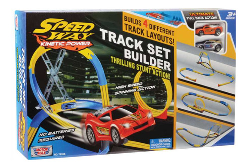 Pista Track Set Builder Con 2 Autos A Fricción Motormax