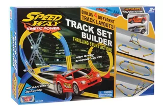 Pista Track Set Builder Con 2 Autos A Fricción Motormax