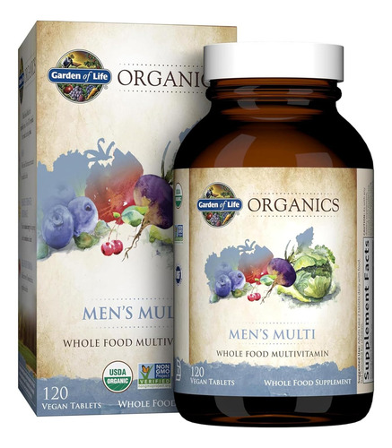 Garden Of Life Organics Multivitaminico Hombres 120 Tab Sabor Sin Sabor