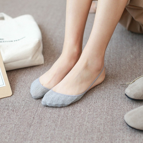 5 Pares De Calcetines Invisibles Con Forro Antideslizante