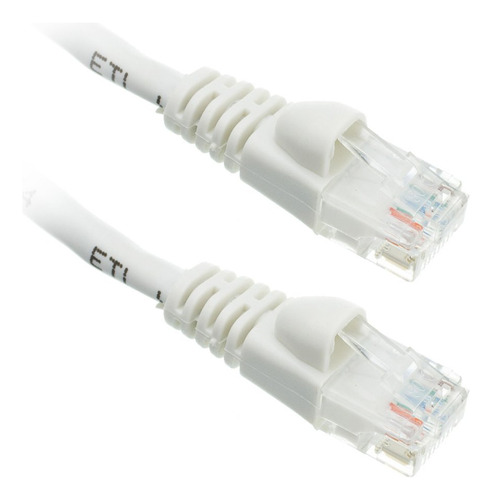 Arranque 1 Foot Cat5e Snagless Moldeado Blanco Ethernet