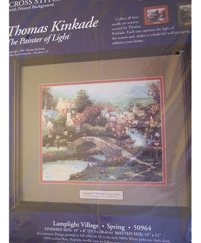 Thomas Kinkade Lamplight Village Spring Cross Stitch Kit