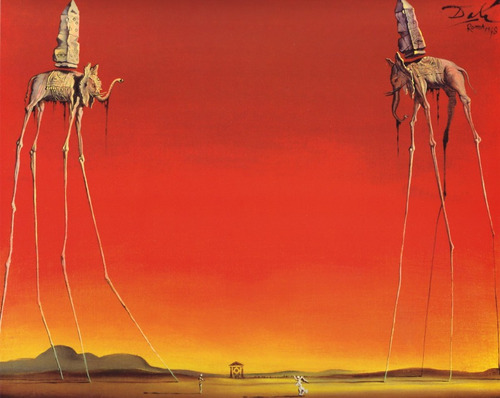 Cuadro Enmarcado Los Elefantes Salvador Dalí