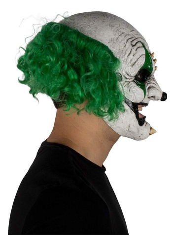 Mascara Payaso Open Ears Pelo Verde Halloween Terror