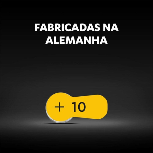Pilha Auditiva 10 Duracell C/6 Longa Duração
