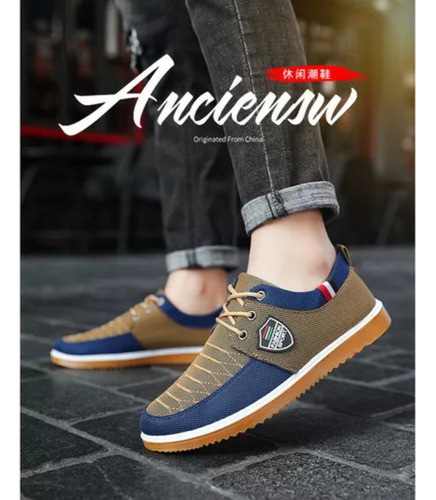 Zapato Hombre Zapatillas Zapatos De Lona Cómodo Transpirable
