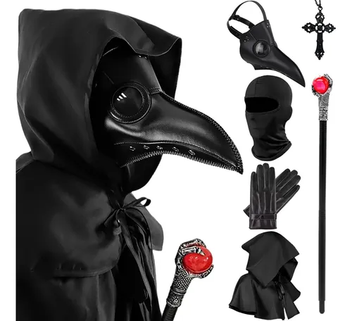 Disfraz De Médico De La Peste Para Hombre – Traje Steampunk De Halloween, Cosplay Medieval Con Máscara De Cuervo