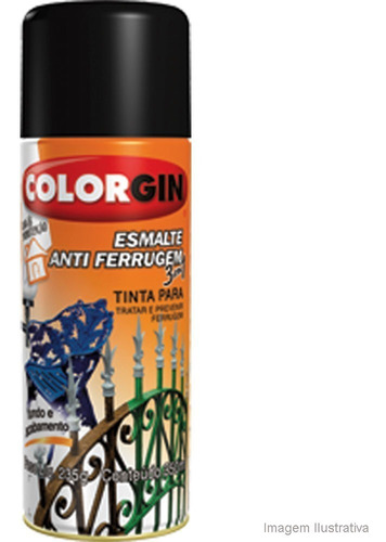 Tinta Spray Esmalte Anti Ferrugem Preto 350ml Sherwin Willia