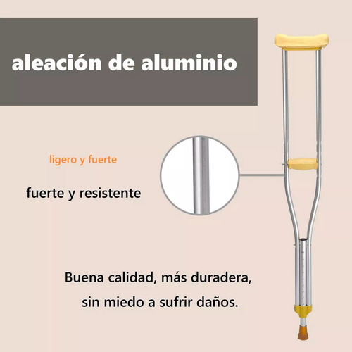 Muleta Aluminio Ortopédica Regulable Extensible Liviana
