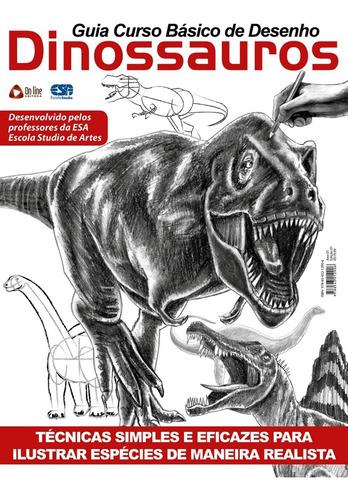 Livro Guia Curso Básico De Desenho: Dinossauros