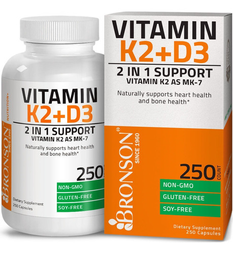 Vitamina K2 90mcg + D3 5000iu 2 En 1 250 Caps Deal Eg D15